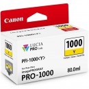 Canon PFI-1000Y оригинальный струйный картридж 80 мл, желтый
