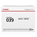 Canon 039 оригинальный лазерный картридж 11 000 страниц, черный