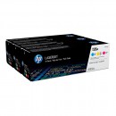 HP CF371AM (HP 128A) оригинальный лазерный картридж 3*1300 страниц, голубой, жёлтый, пурпурный