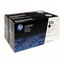 HP Q7553XD (HP 53XD) оригинальный лазерный картридж 2*7000 страниц, чёрный