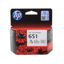 HP C2P11AE (HP 651 Color) оригинальный струйный картридж 300 страниц, цветной